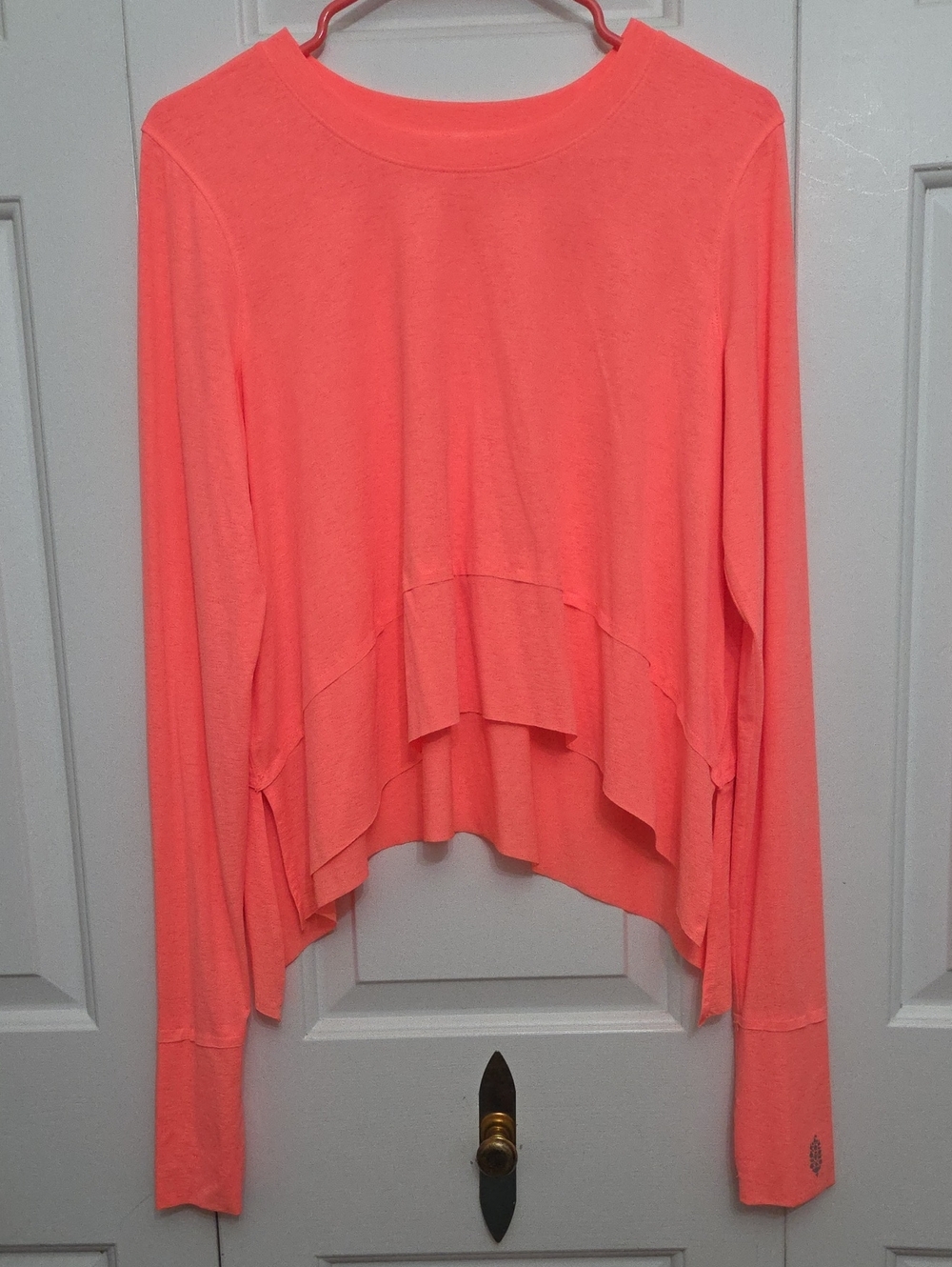 Free People Movement Tempo UV Protection Long Sleeve Tee Coral/ Medium